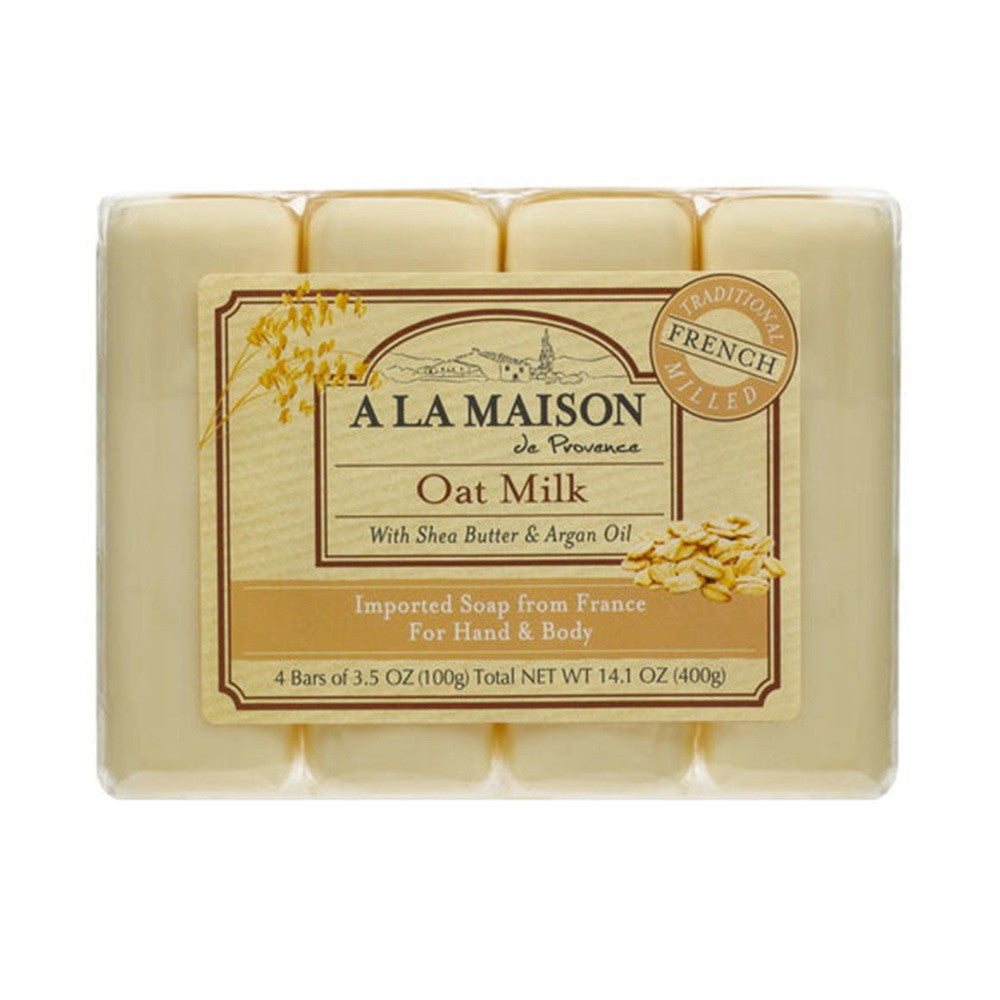 A La Maison Bar Soap Value Pack, Oat Milk, 3.5 Oz, 4 Bars